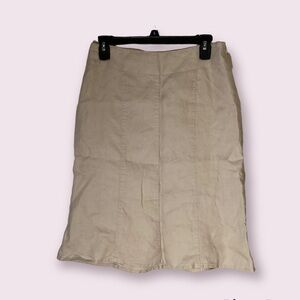 Ann Taylor Flare Linen Skirt